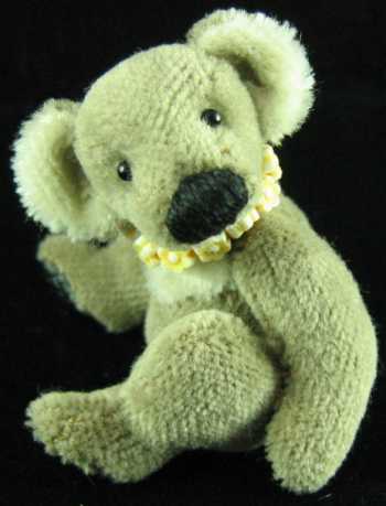 World of Miniature Bears 3" Cotton Fabric Pin Bear #490-6 Collectible Bear 
