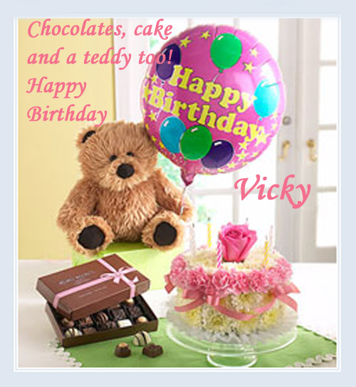Happy Bday Vicky Cake Ideas and Designs